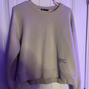 Zara Beige Sweatshirt